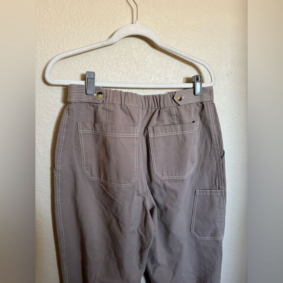 HarperSage Cotton Canvas Ballon Cargo Utility Pants Sz Large in Brown - Picture 6 of 6